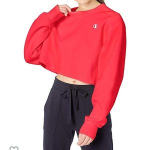 Red Champion sweatshirt
